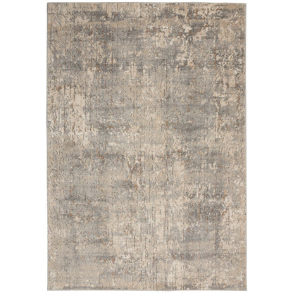Nourison Concerto Distressed Abstract Beige Grey Area Rug
