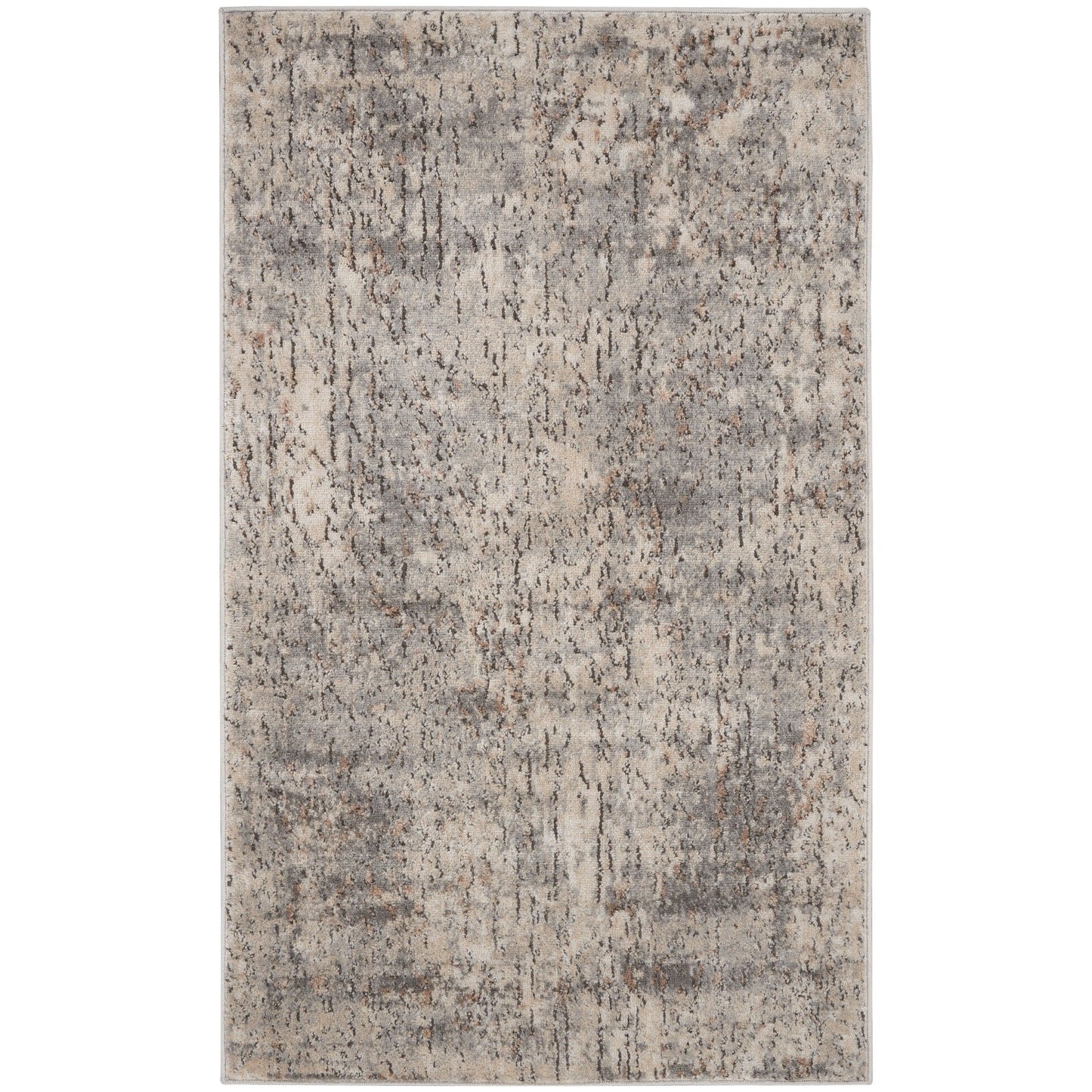 Nourison Concerto Distressed Abstract Beige Grey Area Rug