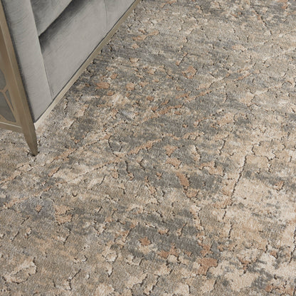 Nourison Concerto Distressed Abstract Beige Grey Area Rug