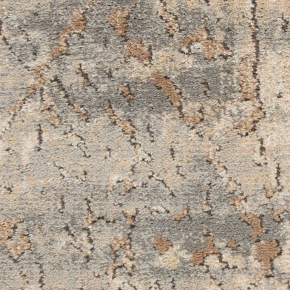Nourison Concerto Distressed Abstract Beige Grey Area Rug