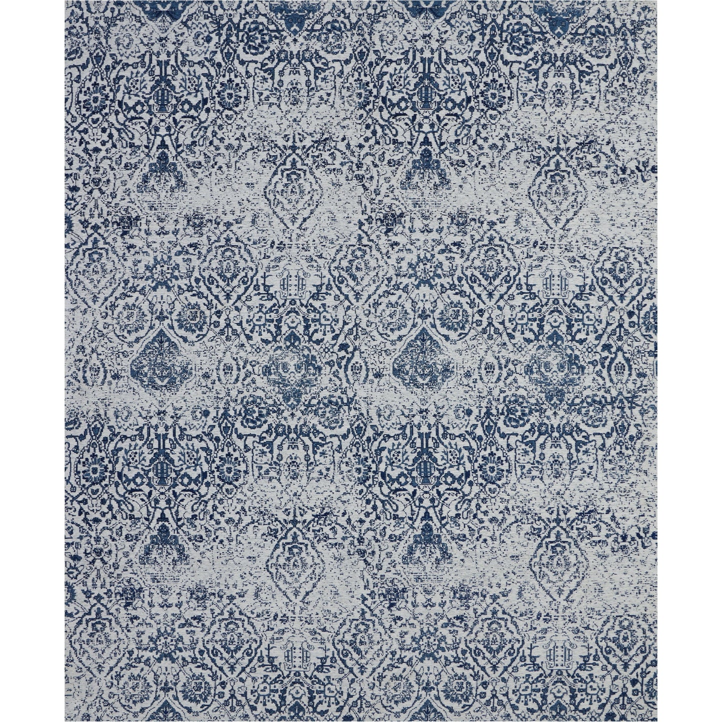 Nourison Damask Distressed Contemporary Area Rug