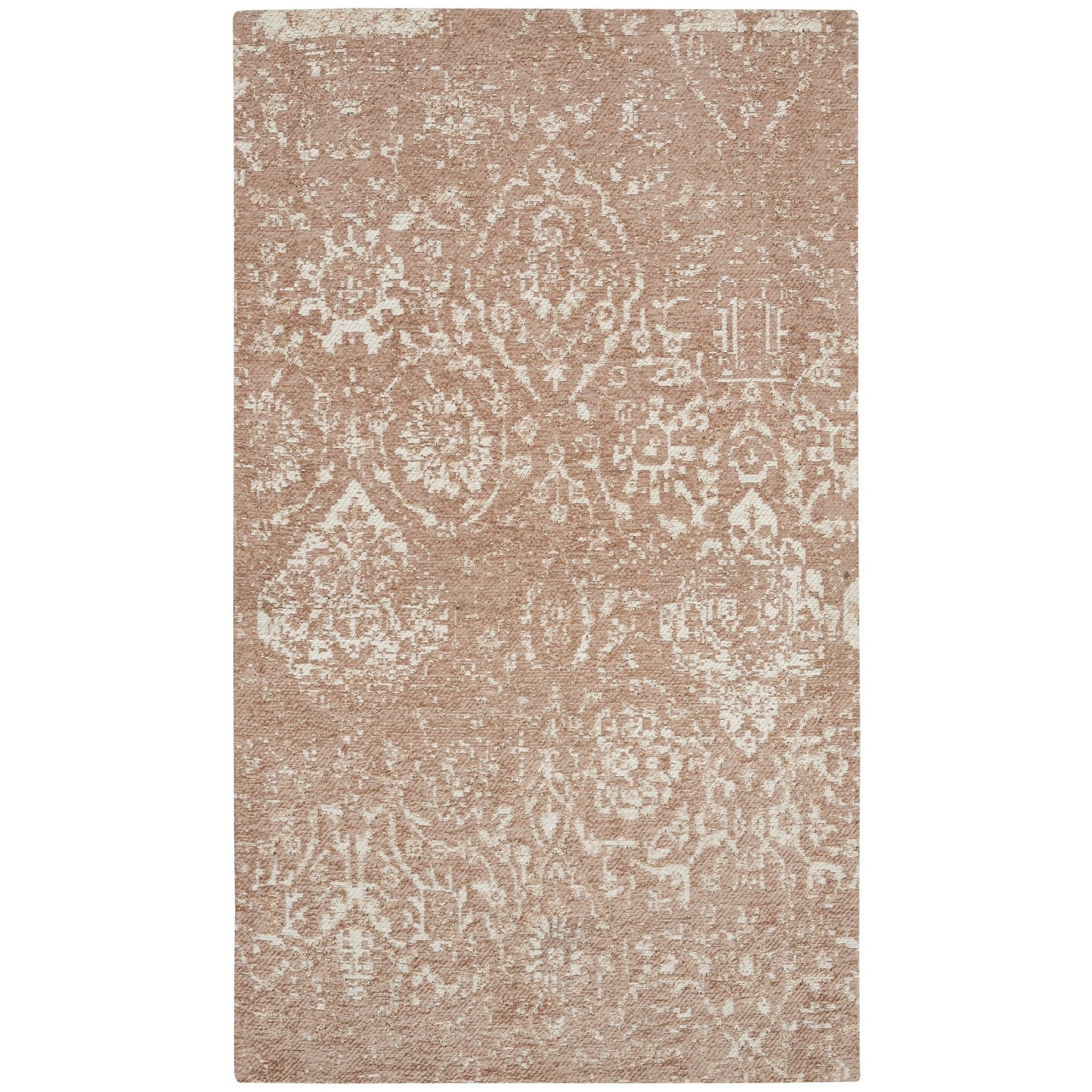 Nourison Damask Distressed Contemporary Area Rug