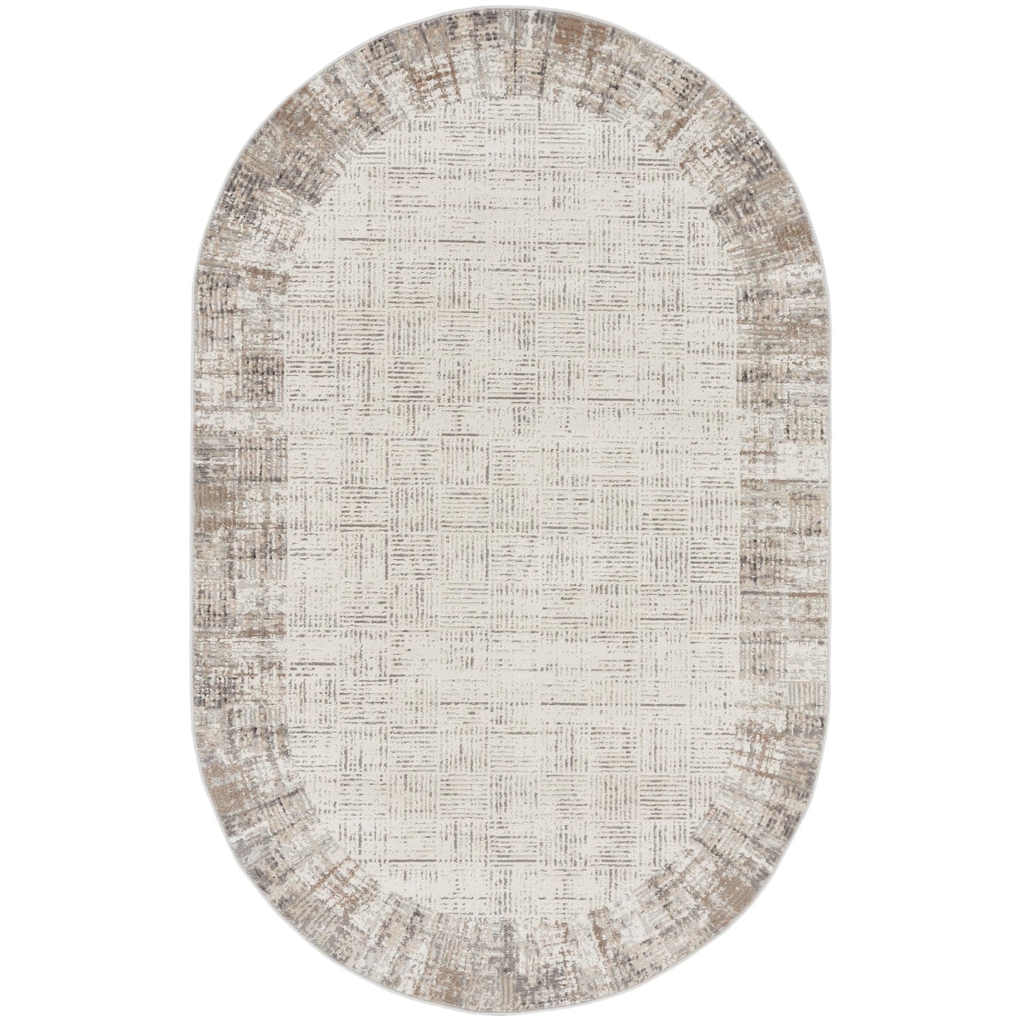 Nourison Emily Indoor only Ivory Grey Abstract Area Rug