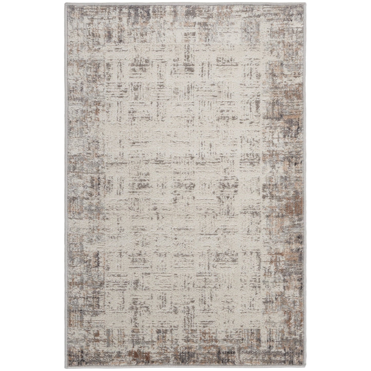 Nourison Emily Indoor only Ivory Grey Abstract Area Rug
