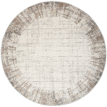 Nourison Emily Indoor only Ivory Grey Abstract Area Rug