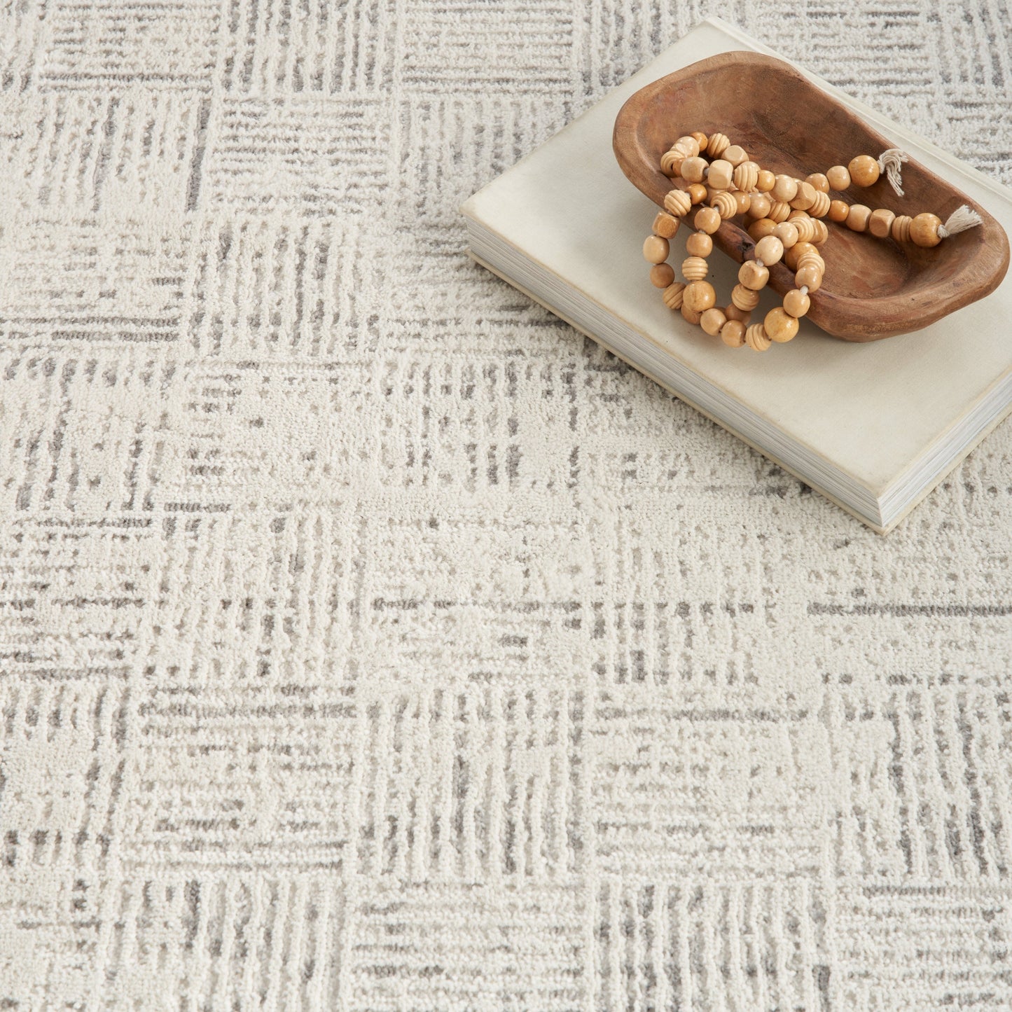 Nourison Emily Indoor only Ivory Grey Abstract Area Rug