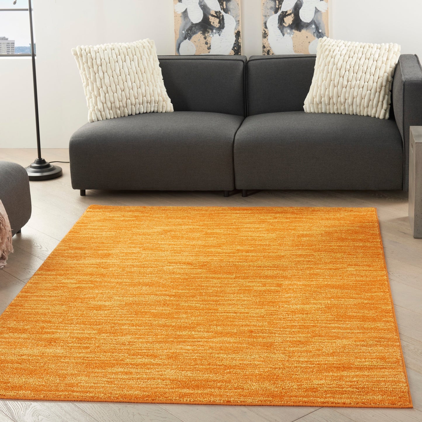 Nourison Essentials Solid Contemporary Indoor/Outdoor Area Rug