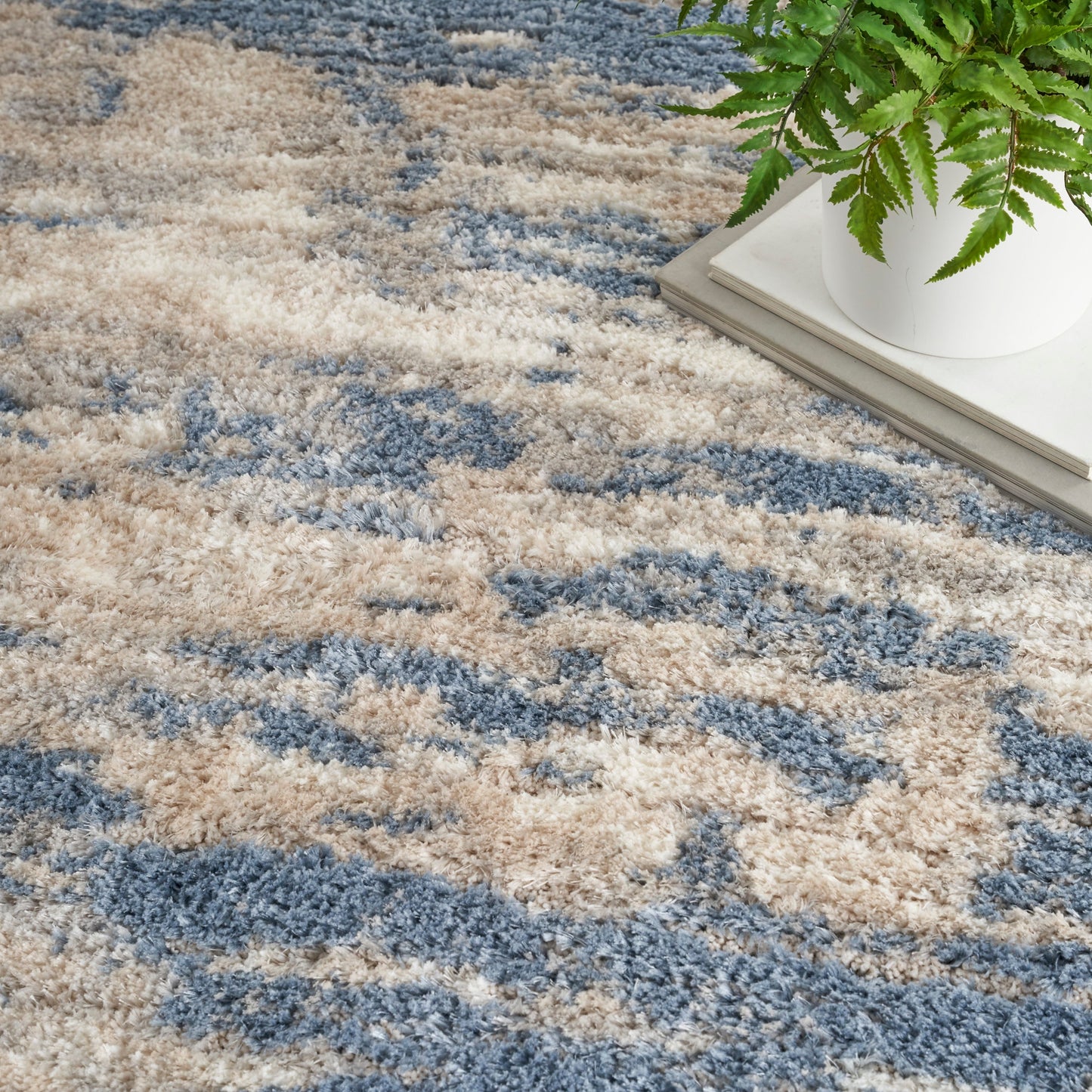 Tapis de sol Nourison Luxurious Shag Abstract Glam Ultra Plush Pile