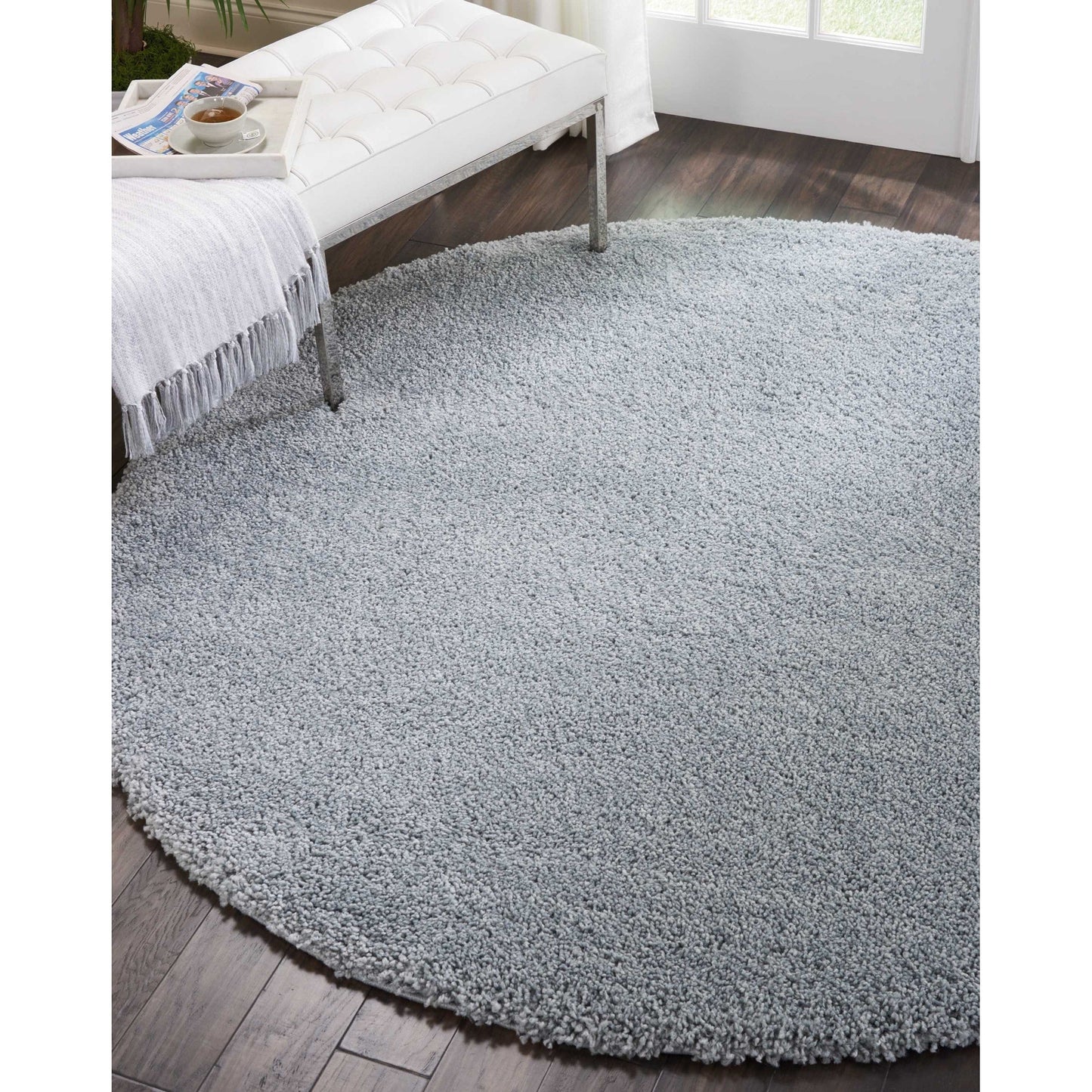 Nourison Malibu Shag Modern Plush Solid Area Rug