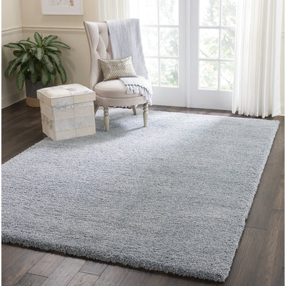 Nourison Malibu Shag Modern Plush Solid Area Rug