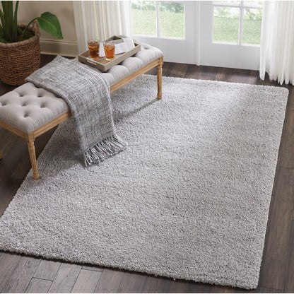 Nourison Malibu Shag Modern Plush Solid Area Rug