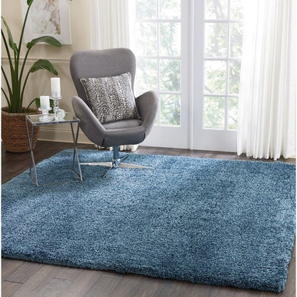 Nourison Malibu Shag Modern Plush Solid Area Rug