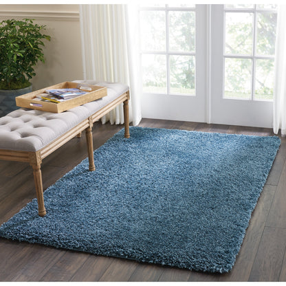 Nourison Malibu Shag Modern Plush Solid Area Rug
