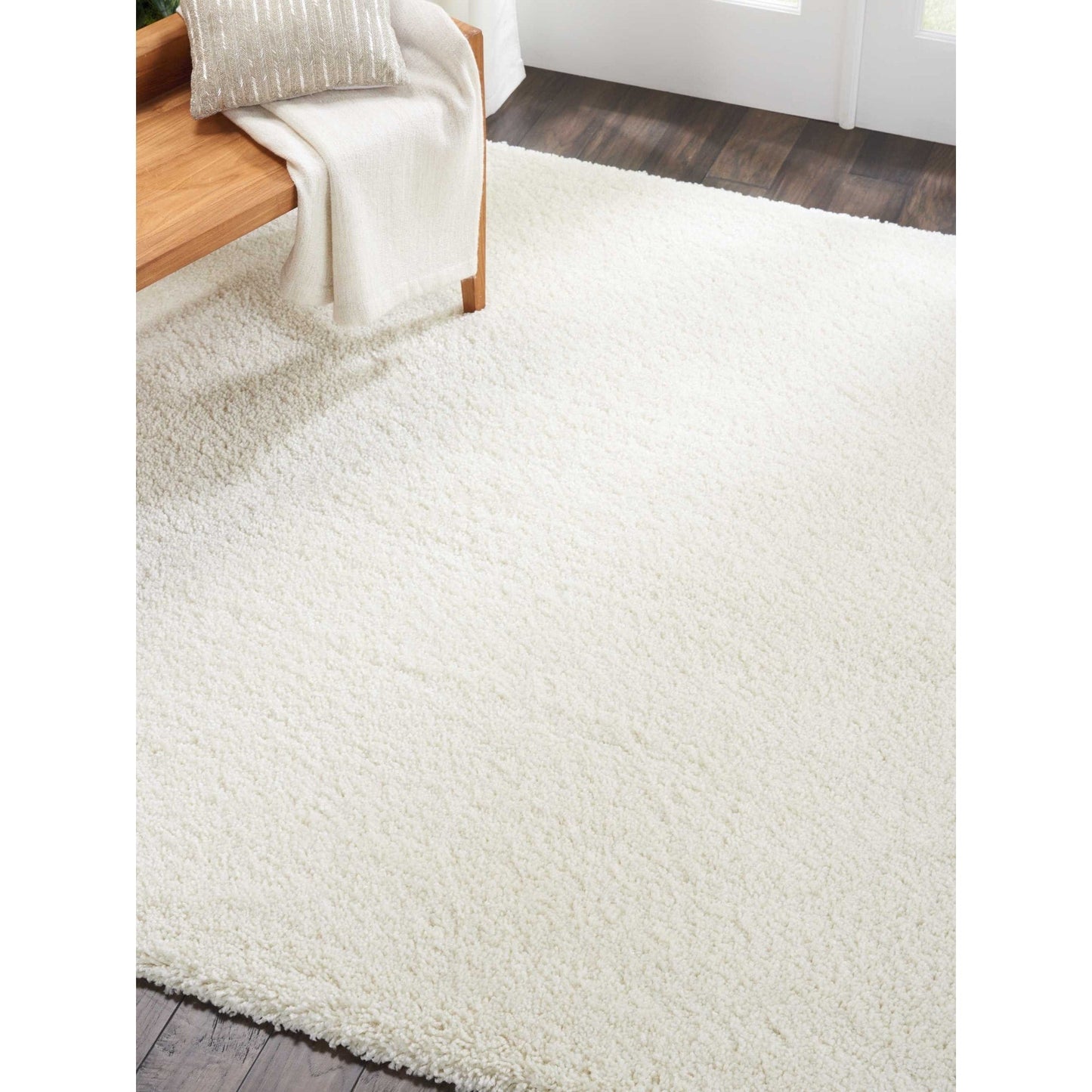 Nourison Malibu Shag Modern Plush Solid Area Rug