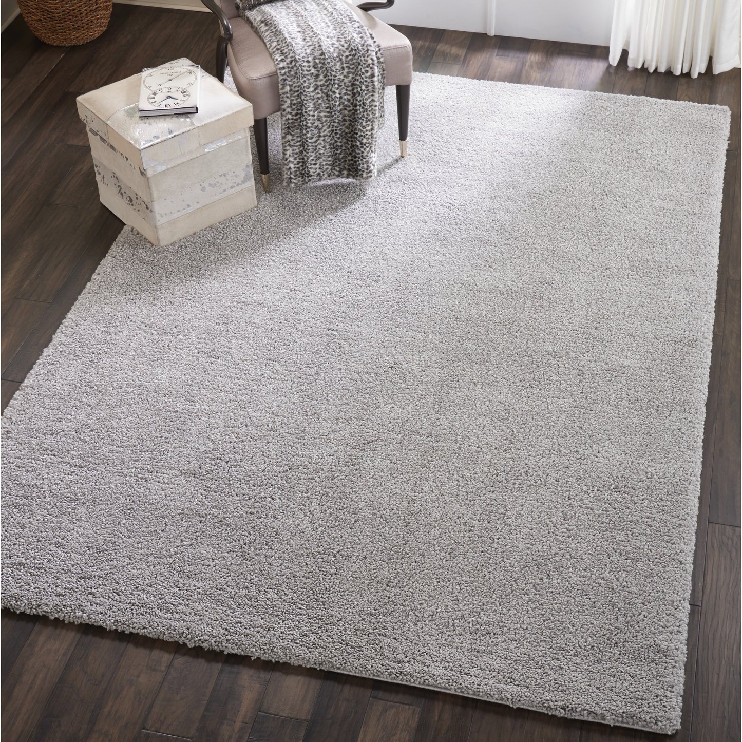 Nourison Malibu Shag Modern Plush Solid Area Rug