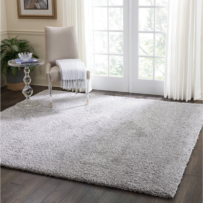 Nourison Malibu Shag Modern Plush Solid Area Rug