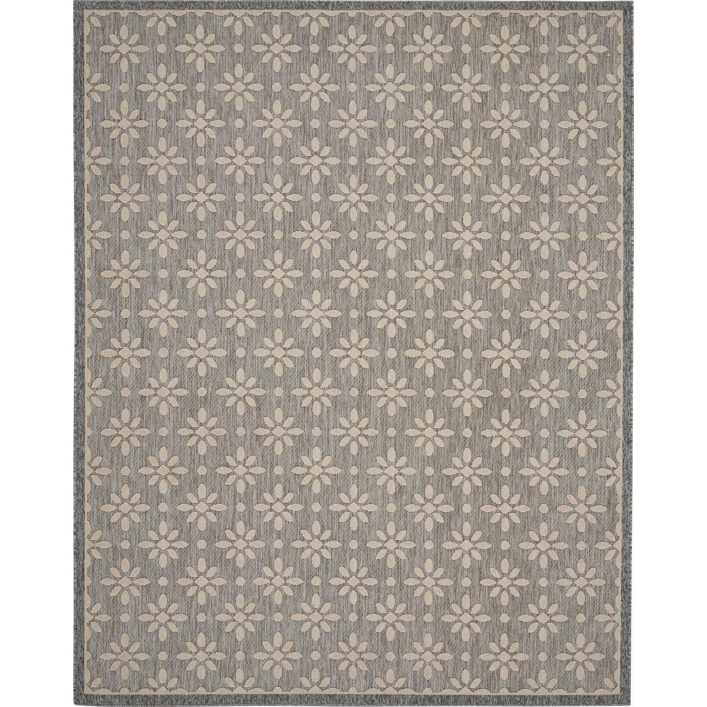 Nourison Palamos Modern Floral Hi Low Geometric Indoor Outdoor Area Rug