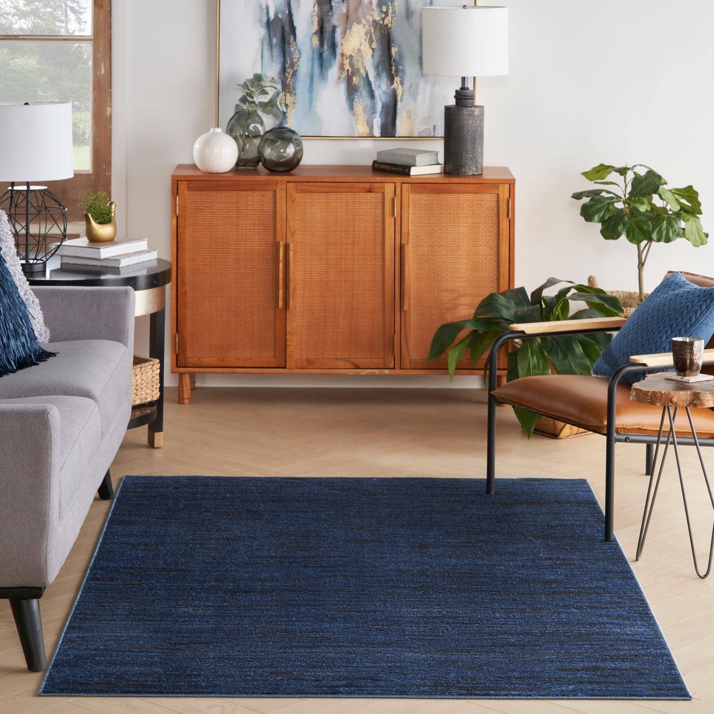 Nourison Modern Solid Indoor/Outdoor Area Rug