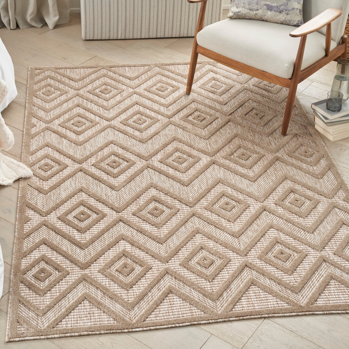 Nourison Versatile Indoor/Outdoor Geometric Flatweave Area Rug