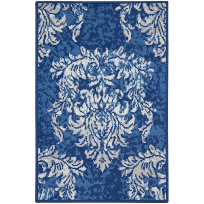 Nourison Whimsicle French Country Botanical Ivory Navy Area Rug