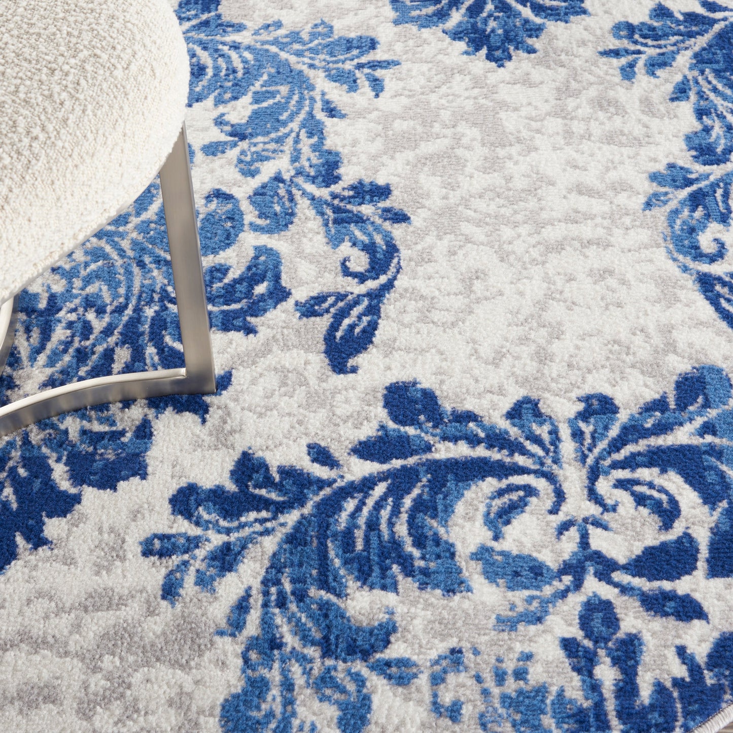 Nourison Whimsicle French Country Botanical Ivory Navy Area Rug