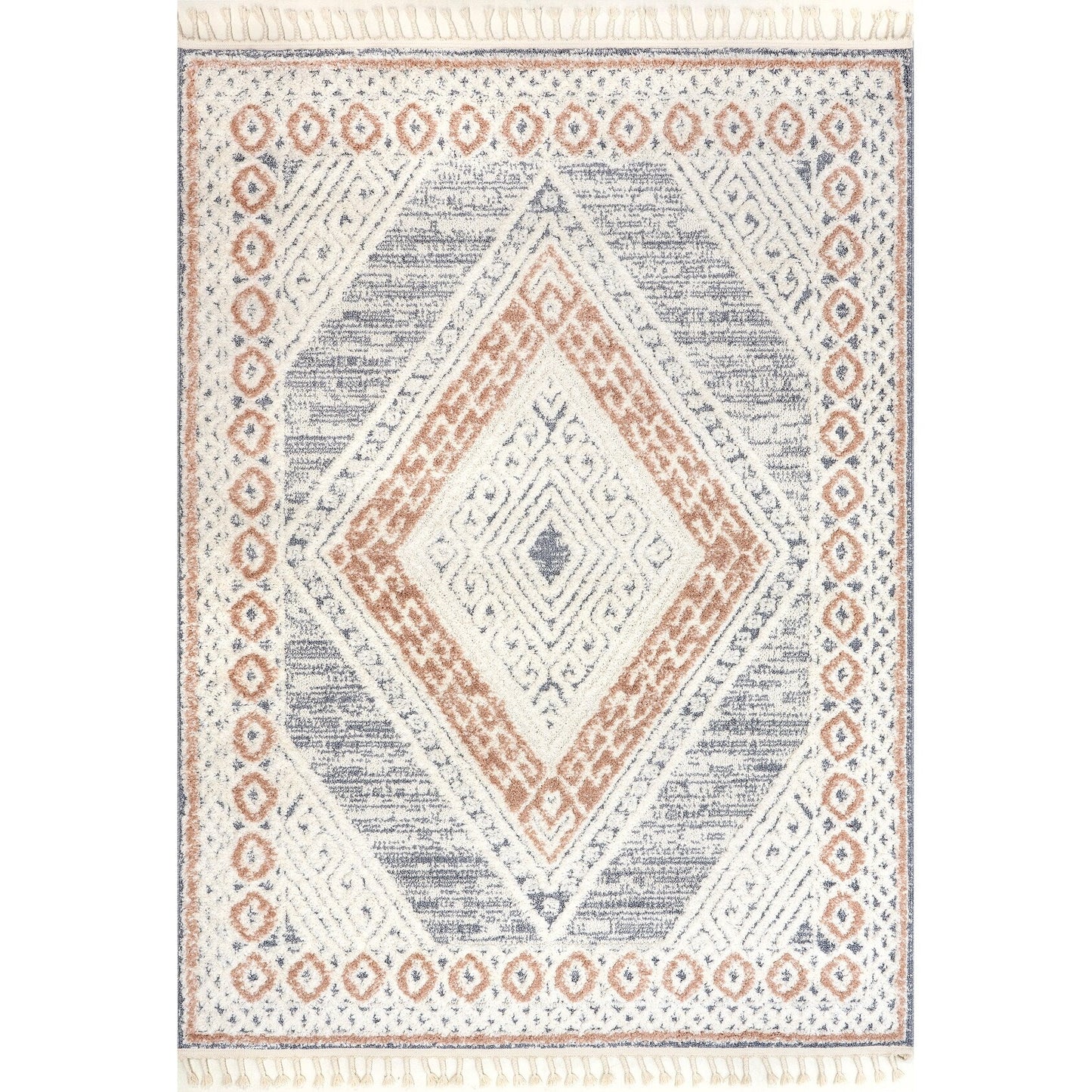 Nuloom Acacia Raised Diamond Tasseled Area Rug
