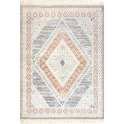 Nuloom Acacia Raised Diamond Tasseled Area Rug