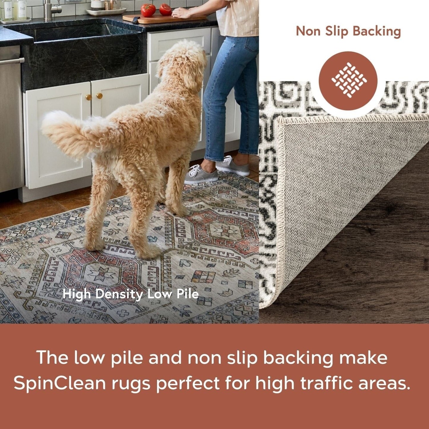 Nuloom Hart SpinClean Abstract Tribal Machine Washable Area Rug