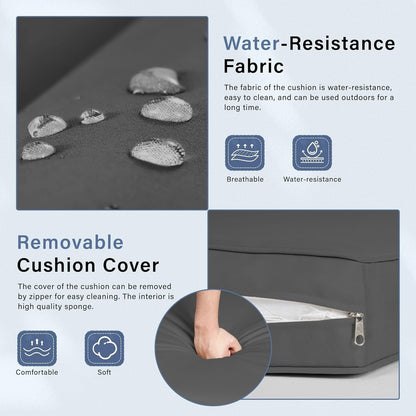 Ensemble de salon d'extérieur en osier Nuon, 4 ou 5 pièces, avec auvent, de la marque Havenside Home.