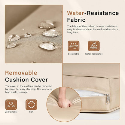 Ensemble de salon d'extérieur en osier Nuon, 4 ou 5 pièces, avec auvent, de la marque Havenside Home.