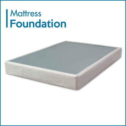 ONETAN, sommier à lattes en bois de 5" et 8" facile à assembler, blanc.