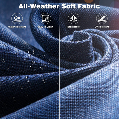 OVIOS Ensemble de meubles de jardin en osier 8 pièces avec chaise pivotante