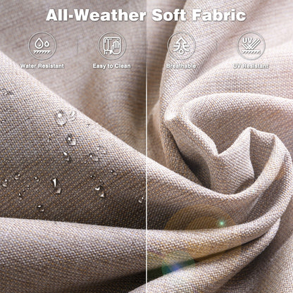 OVIOS Ensemble de meubles de jardin en osier 8 pièces avec chaise pivotante