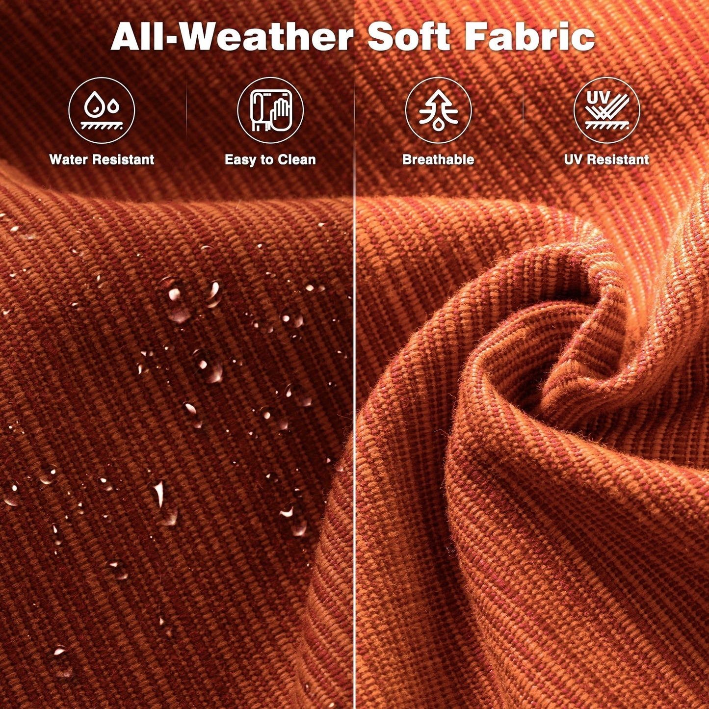 OVIOS Ensemble de meubles de jardin en osier 8 pièces avec chaise pivotante