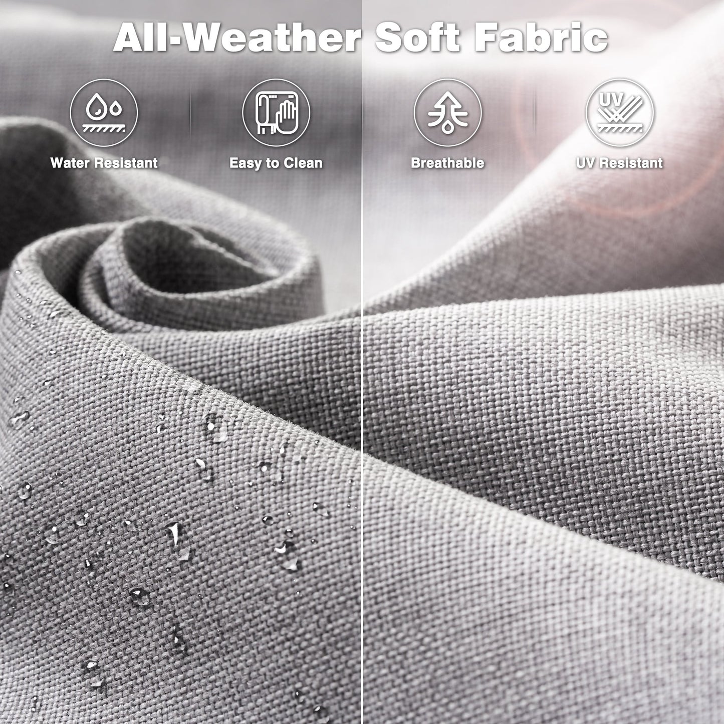 OVIOS Ensemble de meubles de jardin en osier 8 pièces avec chaise pivotante