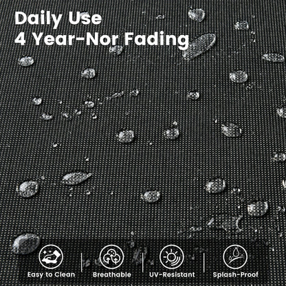 OVIOS Ensemble de 9 pièces en rotin pour extérieur avec chaise pivotante et table à feu.