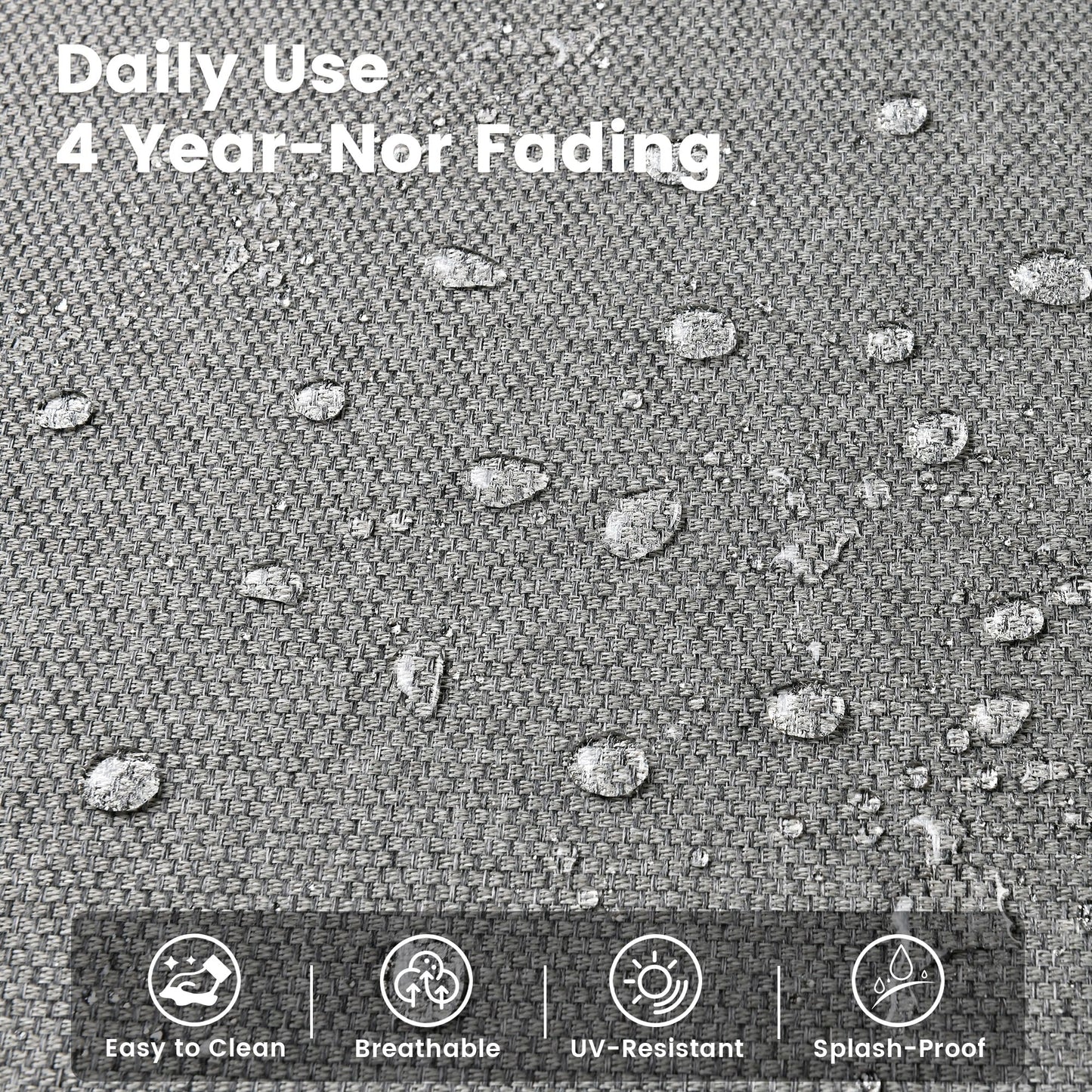 OVIOS Ensemble de 9 pièces en rotin pour extérieur avec chaise pivotante et table à feu.