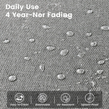 OVIOS Ensemble de 9 pièces en rotin pour extérieur avec chaise pivotante et table à feu.