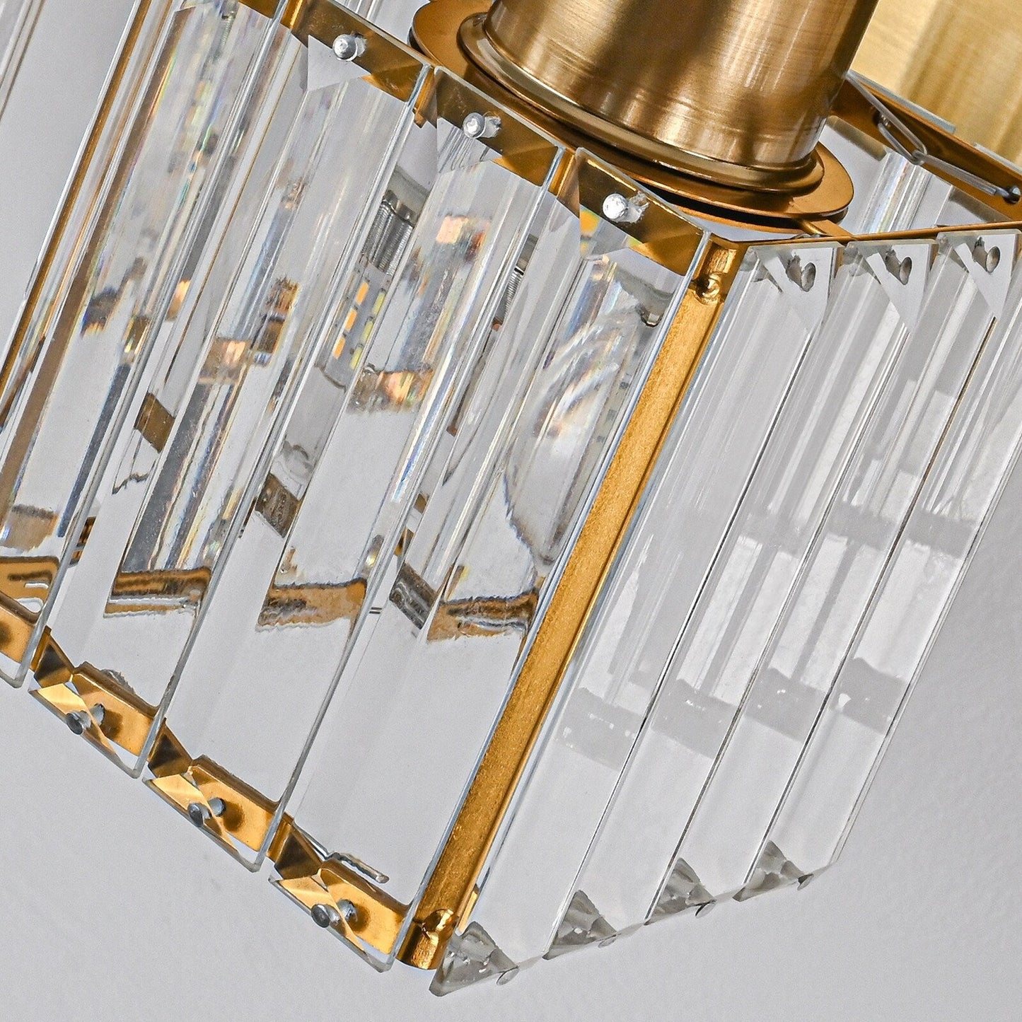 Ora Lustre de salle de bain moderne à cristaux, à intensité variable, pour miroir, éclairage de vanité glamour