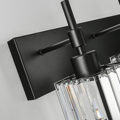 Ora Lustre de salle de bain moderne à cristaux, à intensité variable, pour miroir, éclairage de vanité glamour