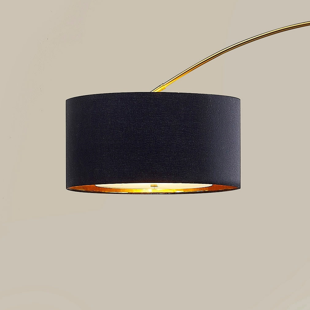 Lampe de sol à arche rétractable à LED dimmable Orbita 81H, ampoule incluse, finition laiton antique.