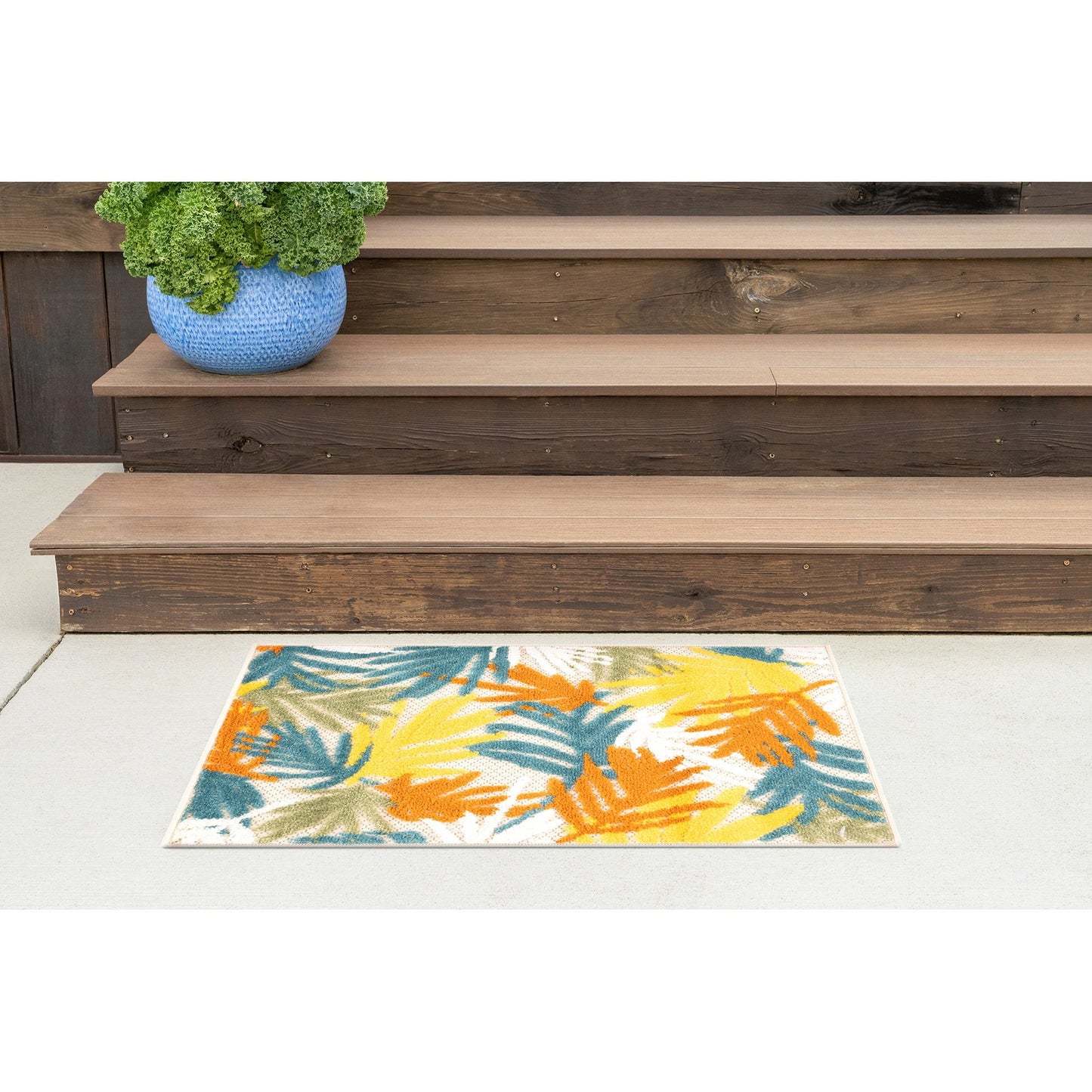 Origin Coastal Floral Indoor/Outdoor Area Rug.