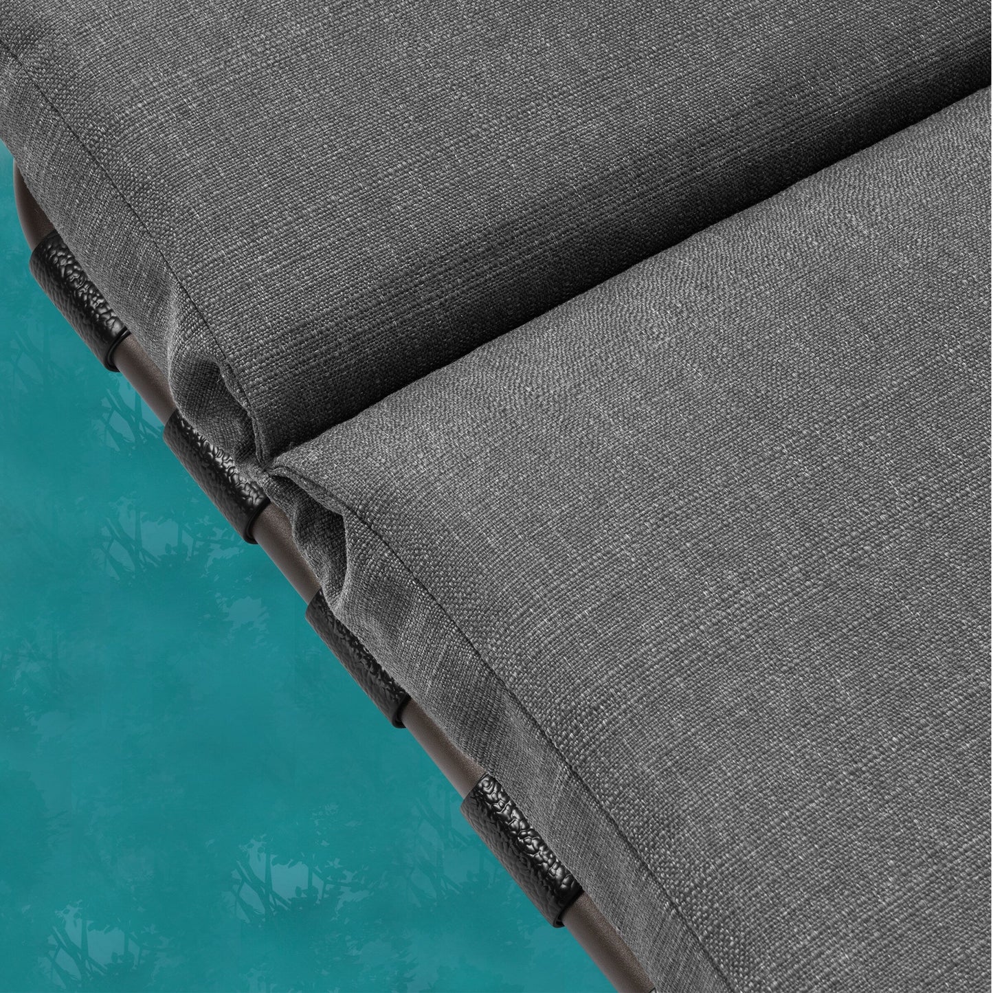 Chaise longue de jardin réglable avec coussin pour extérieur, pour terrasse, plage ou bord de piscine