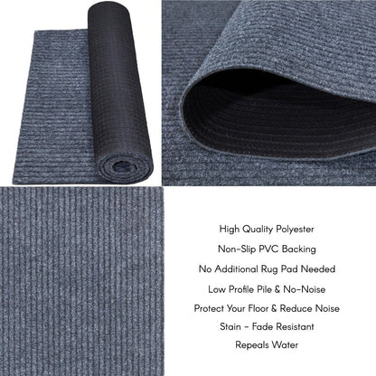 Outdoor/Indoor Custom Size Carpet Runner Rug 36'' wide x your choice of length with Non-Slip PVC Backing