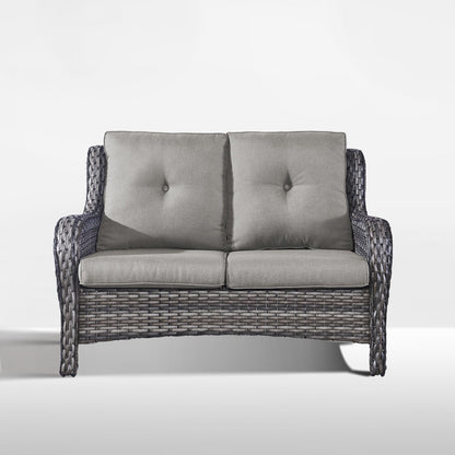 Gymojoy Ensemble de canapé en rotin pour extérieur, canapé deux places