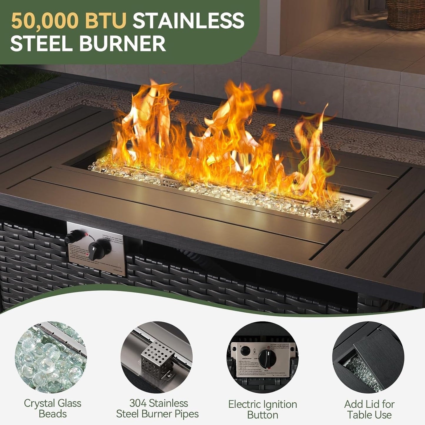 Ensembles de meubles de patio d'extérieur avec coussins épais de 4 pouces