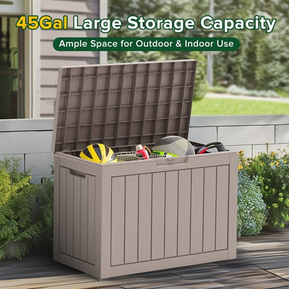 Outdoor Patio Storage Resin Lockable Deck Box