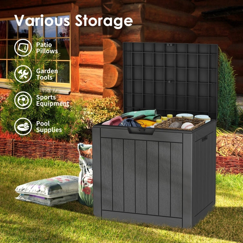 Outdoor Patio Storage Resin Lockable Deck Box