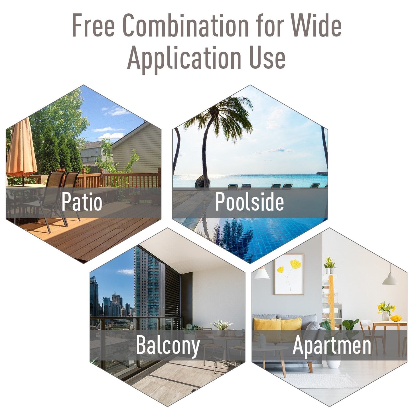 Outsunny Ensemble de 4 chaises de jardin pliantes avec un design simple et chic, confortables pour la terrasse, le jardin, la cour et les voyages.