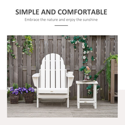 Chaise de plage pliante Outsunny Adirondack, chaise longue en plastique HDPE pour extérieur, résistante aux intempéries, pour patio, terrasse et mobilier de jardin.